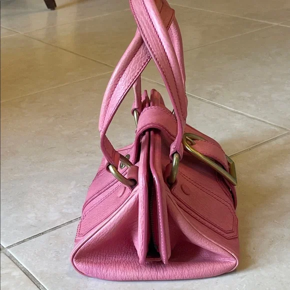 Unique Vintage Celine Pink Leather Satchel - Picture 9 of 16